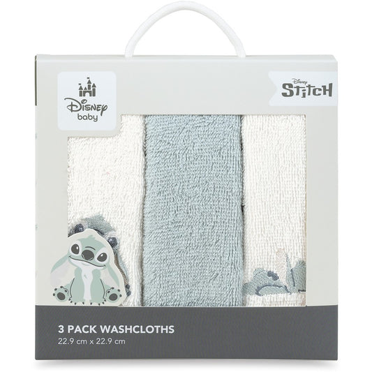 Stitch Wash Cloths 3 Pack 嬰兒方巾