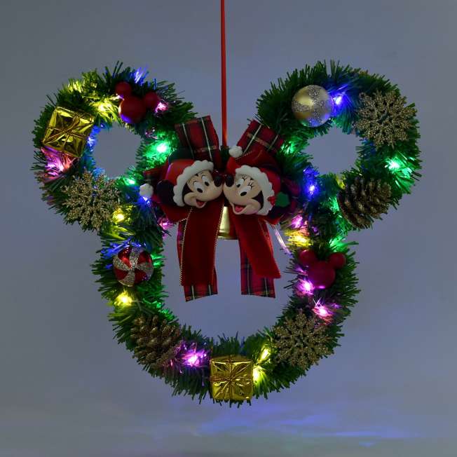Disney Christmas 25 -  Mickey & Minnie Wreath Light Up