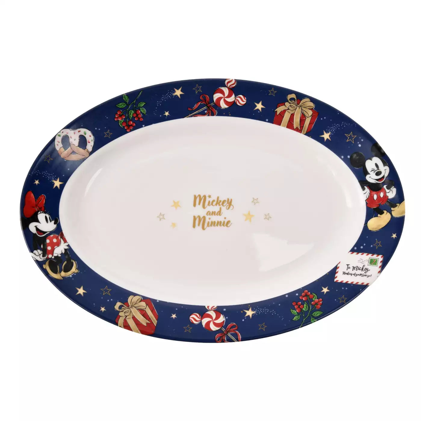 Holiday Season Collection - Mickey&Minnie Oval Plate