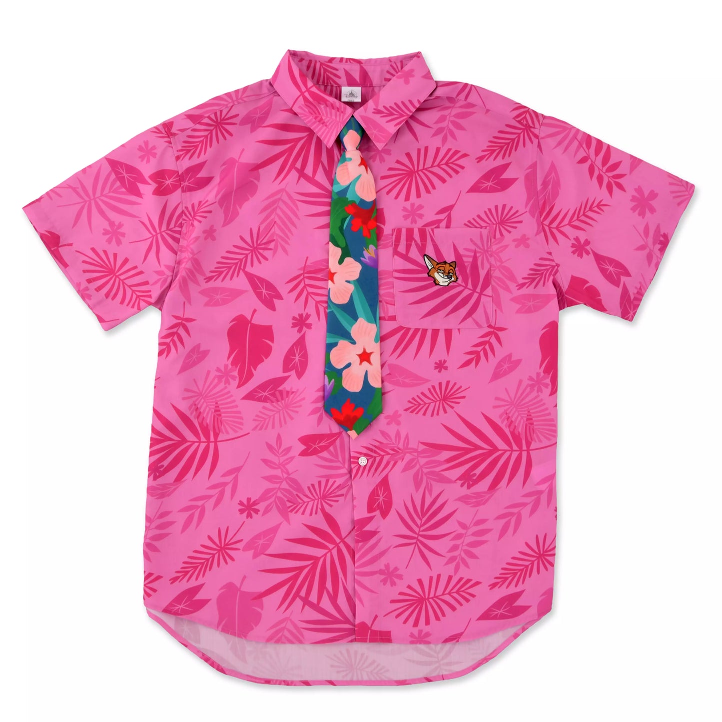 Tropical Zootopia - Short-Sleeve Shirt with Tie