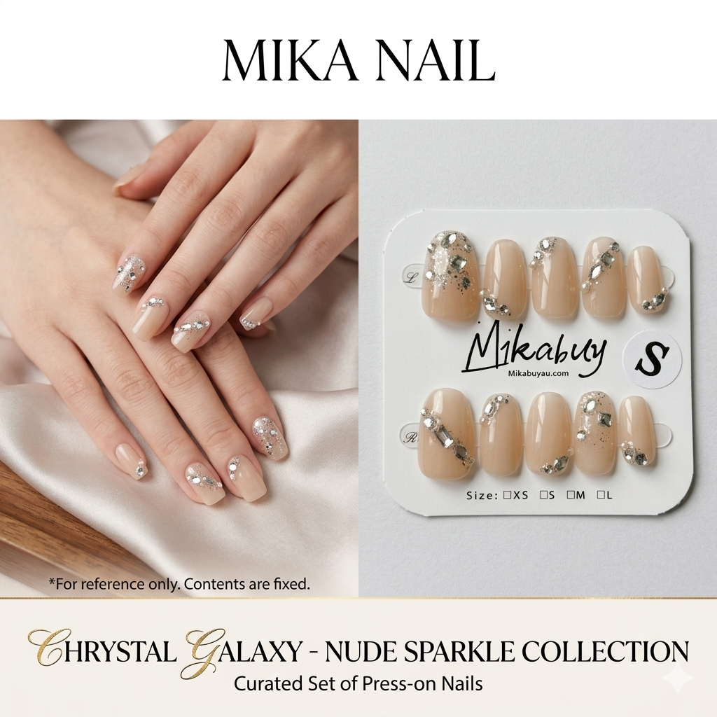 Short Oval - Nude Sparkle (S/M)