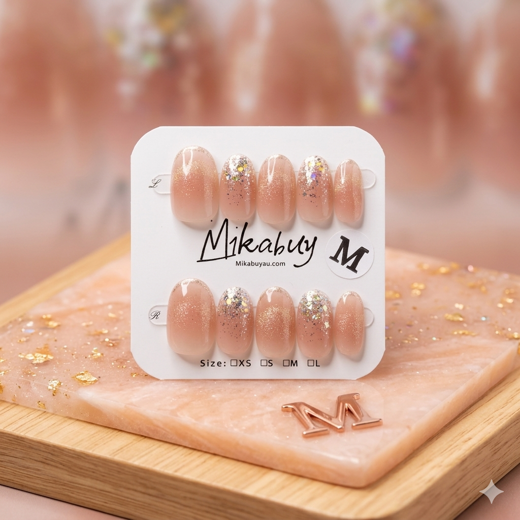 Short Oval - Rose Gold Sparkle Bliss (M)