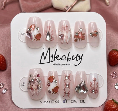Short Squoval - Ruby Tide (S)