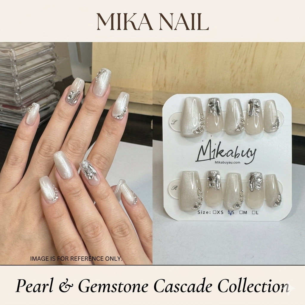 Medium Coffin - Pearl & Gemstone Cascade (S)