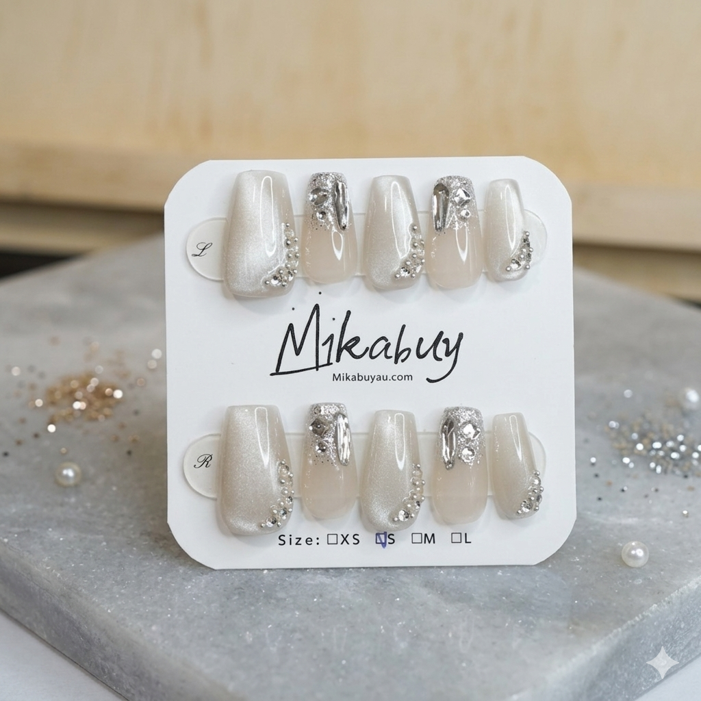 Medium Coffin - Pearl & Gemstone Cascade (S)
