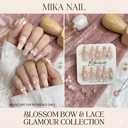 Long Coffin - Blossom Bow & Lace Glamour (S)