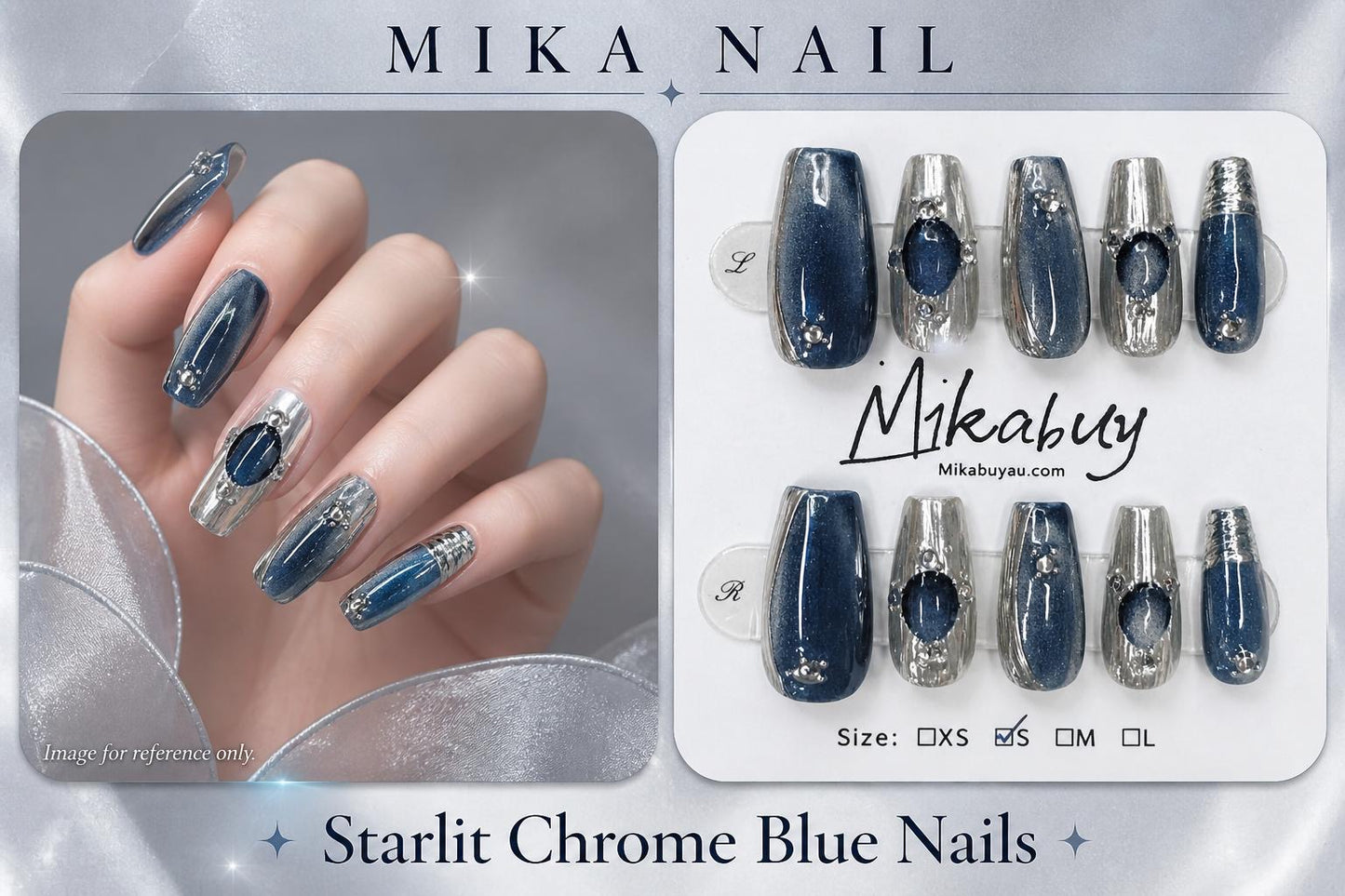Long Square - Starlit Chrome Blue (S)