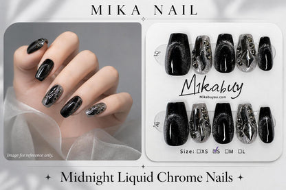 Short Square - Midnight Liquid Chrome (S)